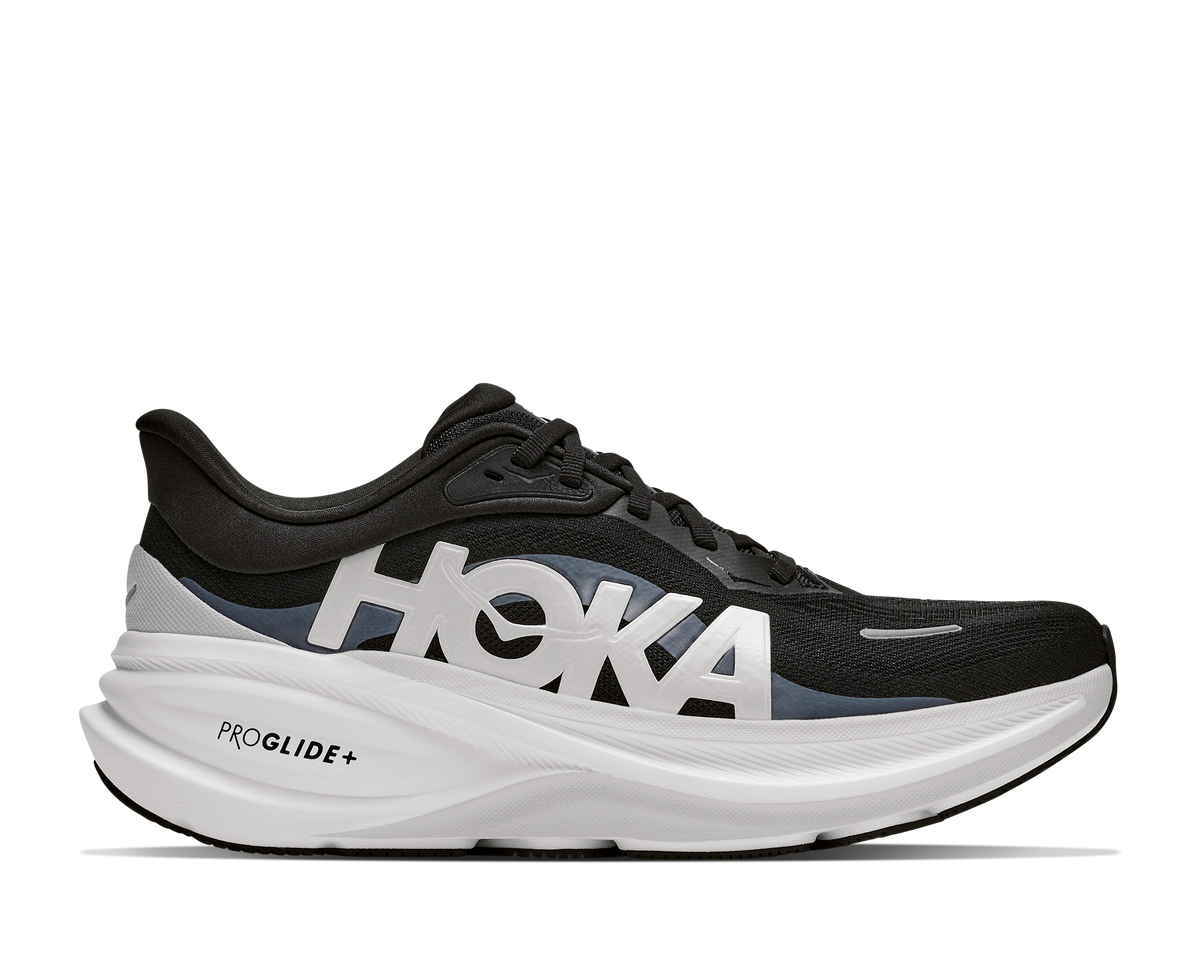 HOKA Clifton Pro Hombre Black / Cosmic Grey — vista lateral