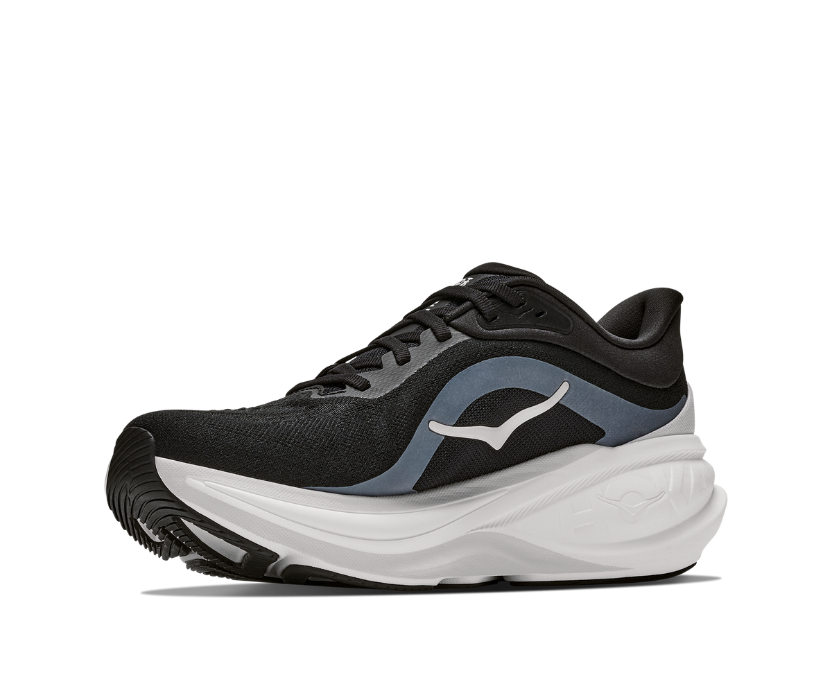 HOKA Clifton Pro Hombre Black / Cosmic Grey — vista frontal