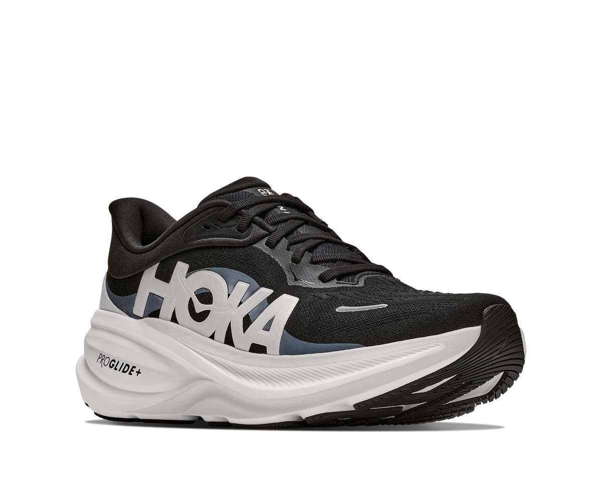 HOKA Clifton Pro Hombre Black / Cosmic Grey — vista trasera