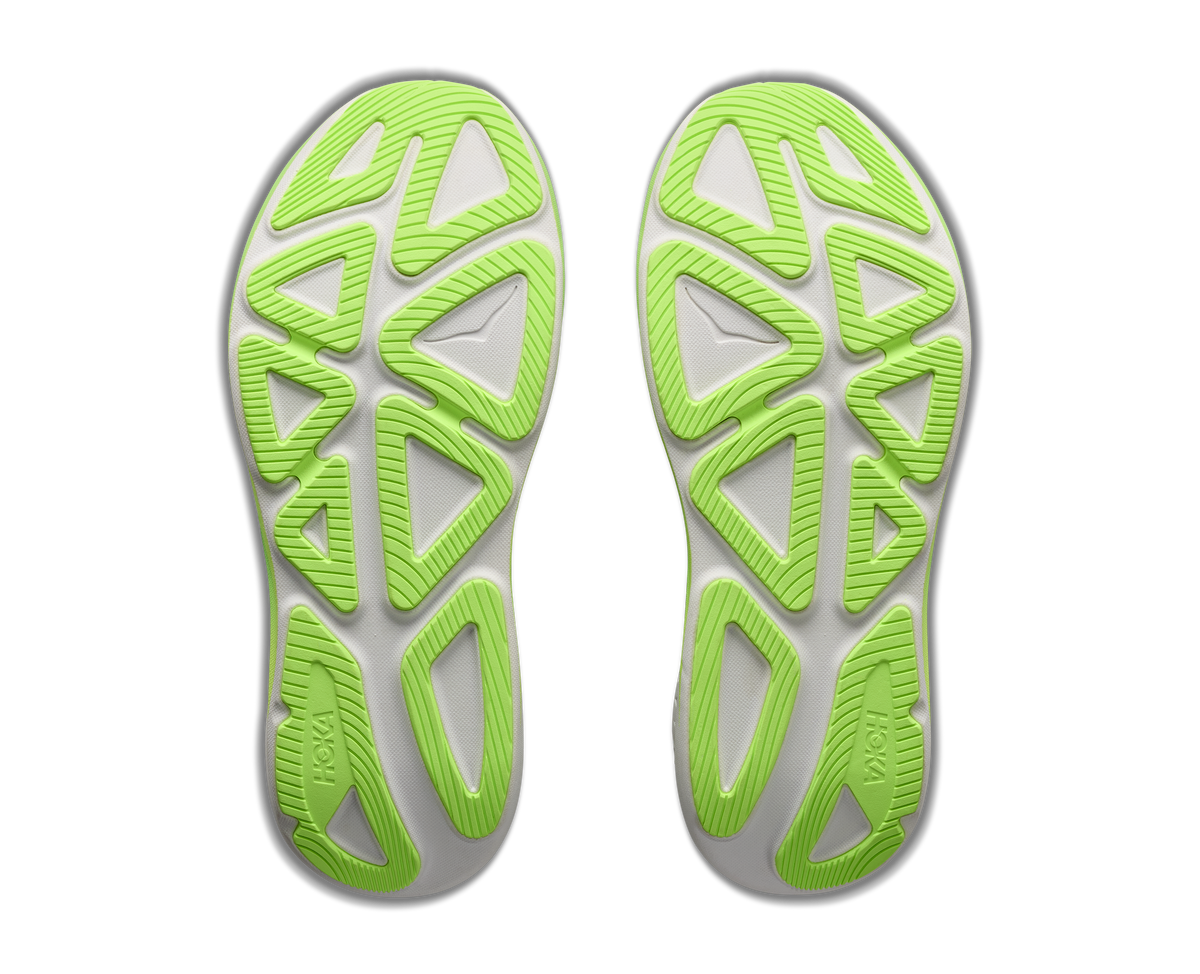 HOKA Clifton Pro Hombre Carbon Black / Tart Apple — suela