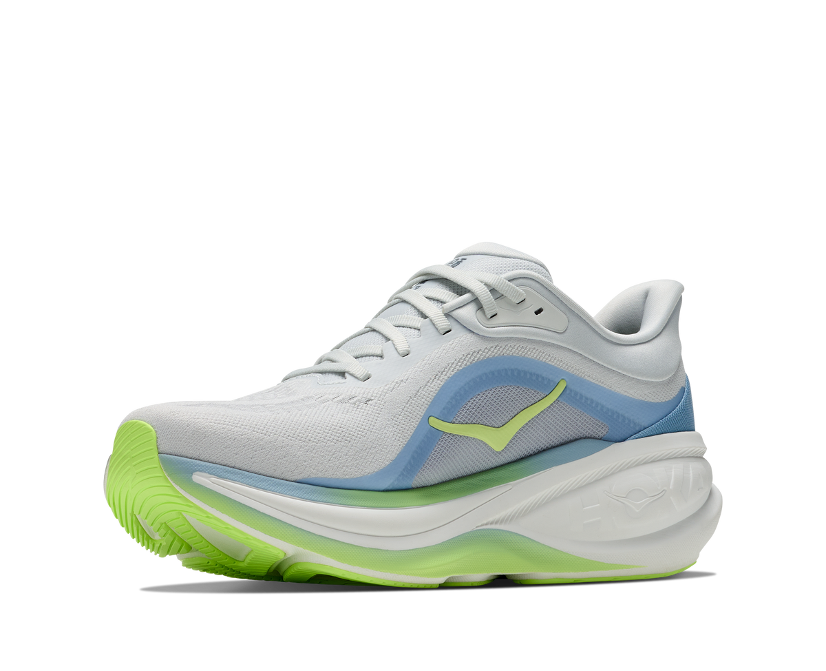 HOKA Clifton Pro Hombre Moonrise Grey / Neon Yuzu — vista frontal