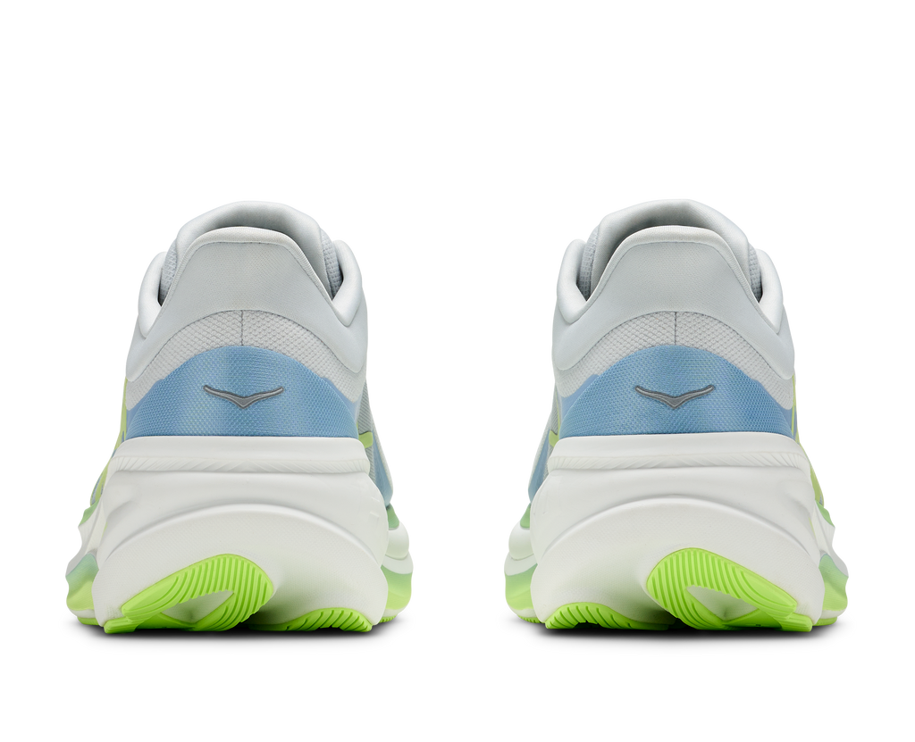 HOKA Clifton Pro Hombre Moonrise Grey / Neon Yuzu — vista superior