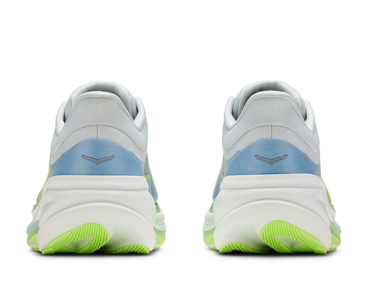 HOKA Clifton Pro Hombre Moonrise Grey / Neon Yuzu — vista superior