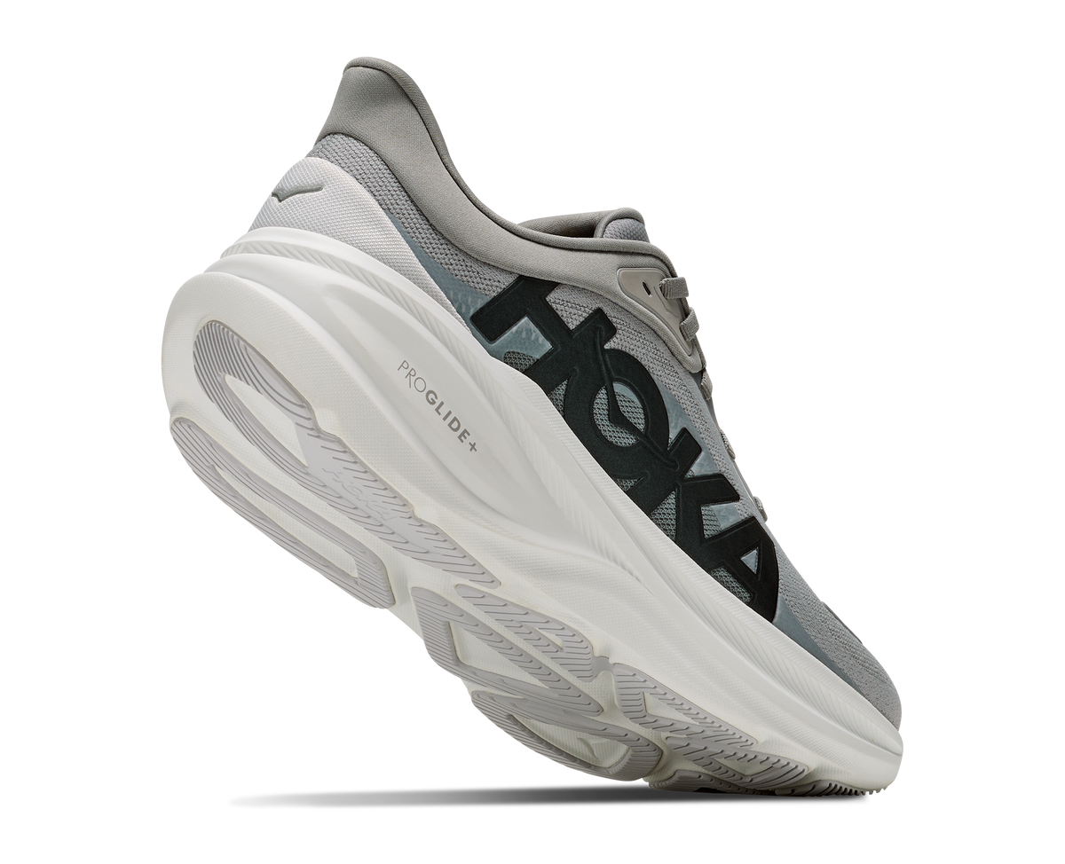 HOKA Clifton Pro Hombre Stellar Grey / Galactic Grey — vista tres cuartos