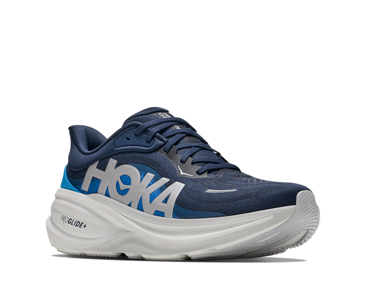 HOKA Clifton Pro Hombre Varsity Navy / Soft Cobalt — vista trasera