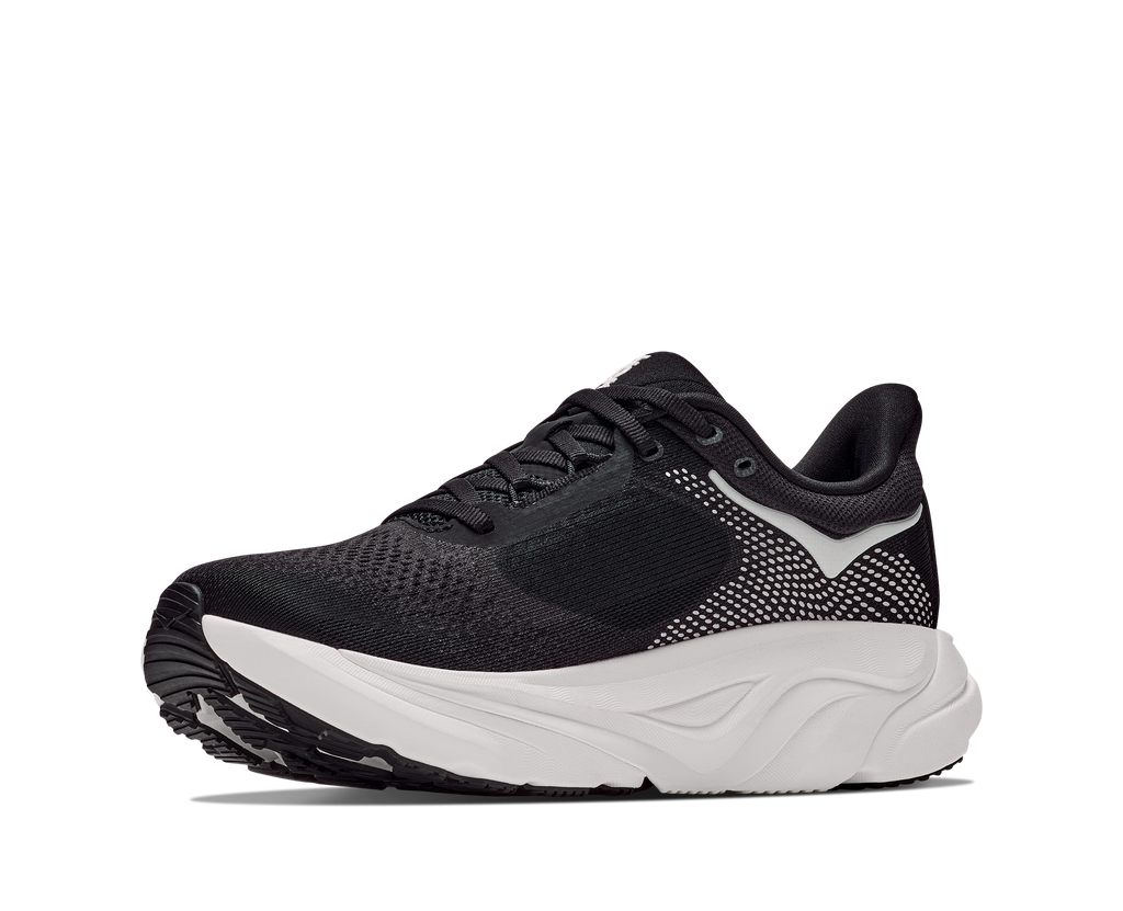 HOKA Arahi 9 Hombre Black / White — vista frontal