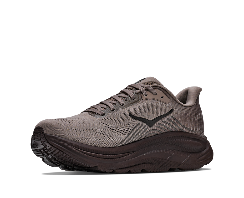HOKA Clifton 11 Hombre Boulder Grey / Pebble Grey — vista frontal