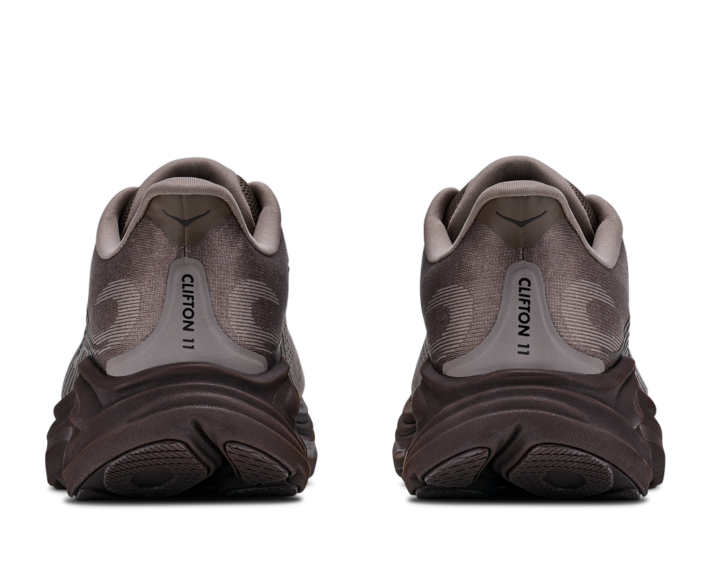 HOKA Clifton 11 Hombre Boulder Grey / Pebble Grey — vista superior