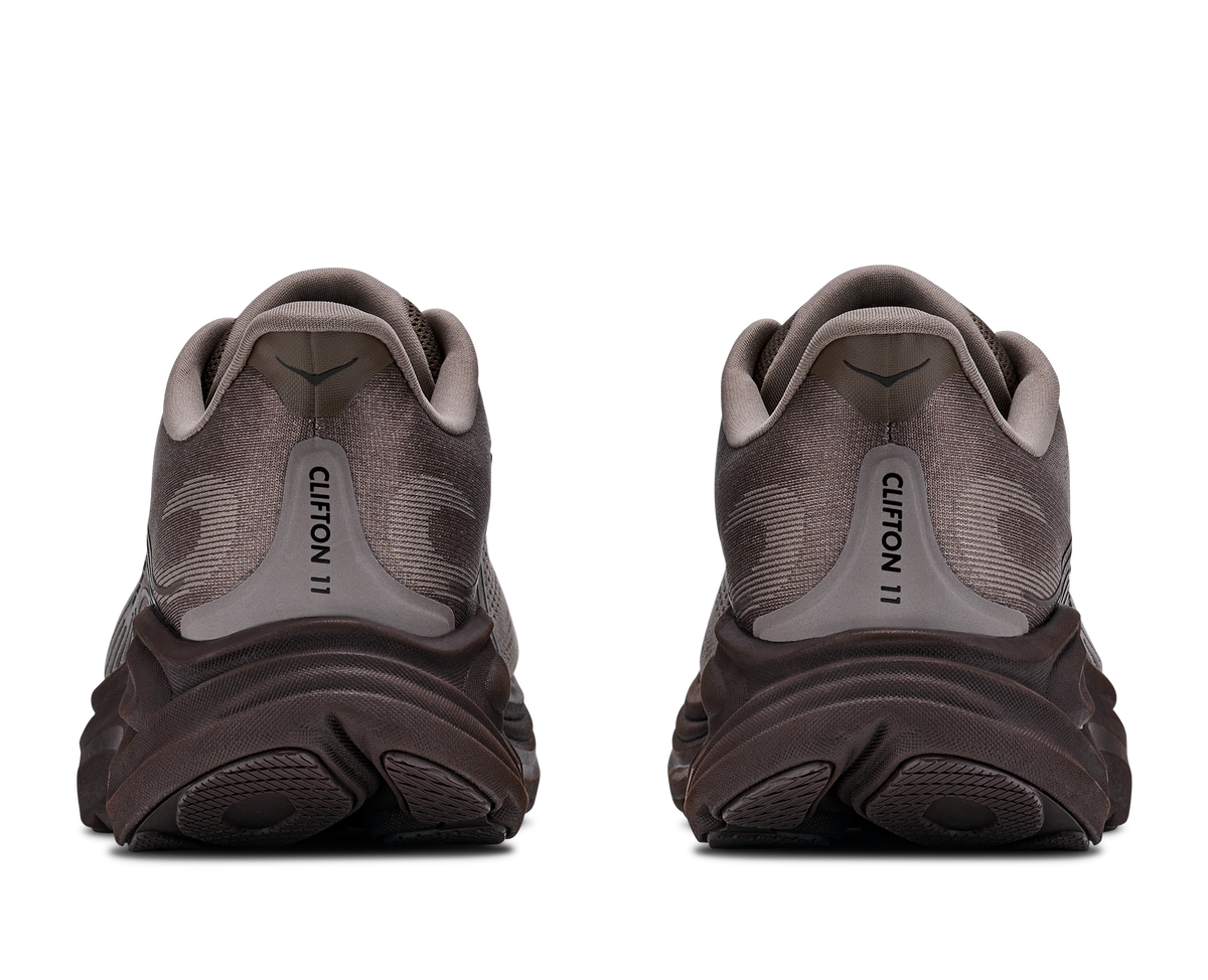 HOKA Clifton 11 Hombre Boulder Grey / Pebble Grey — vista superior