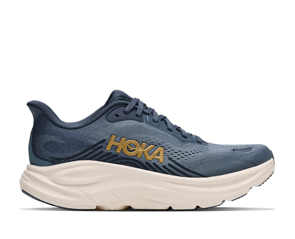 HOKA Clifton 11 Hombre Faded Navy / Slate Blue — vista lateral