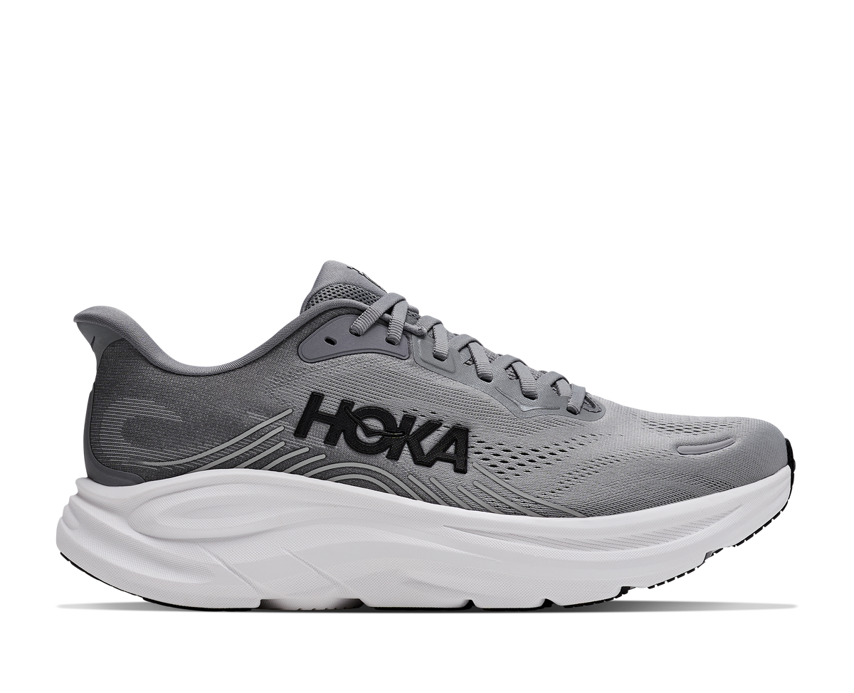 HOKA Clifton 11 Hombre Galactic Grey / Stellar Grey — vista lateral