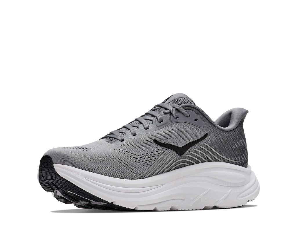 HOKA Clifton 11 Hombre Galactic Grey / Stellar Grey — vista frontal