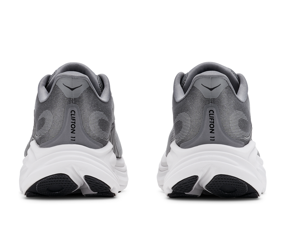 HOKA Clifton 11 Hombre Galactic Grey / Stellar Grey — vista superior