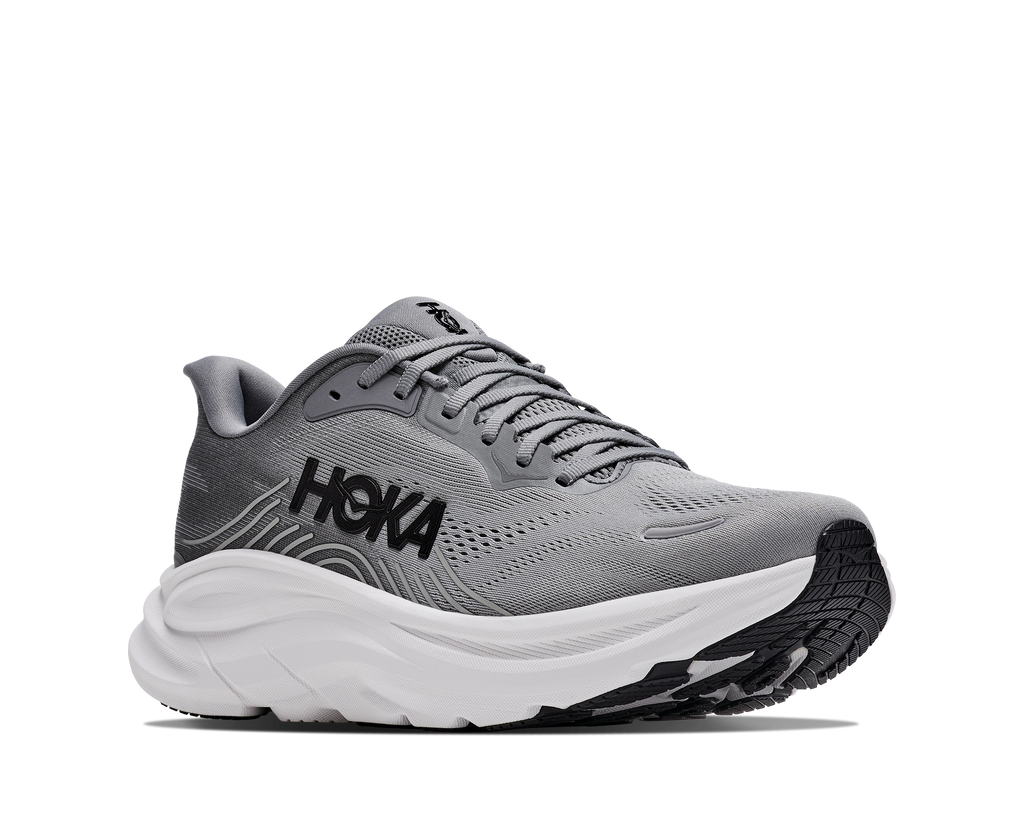 HOKA Clifton 11 Hombre Galactic Grey / Stellar Grey — vista trasera
