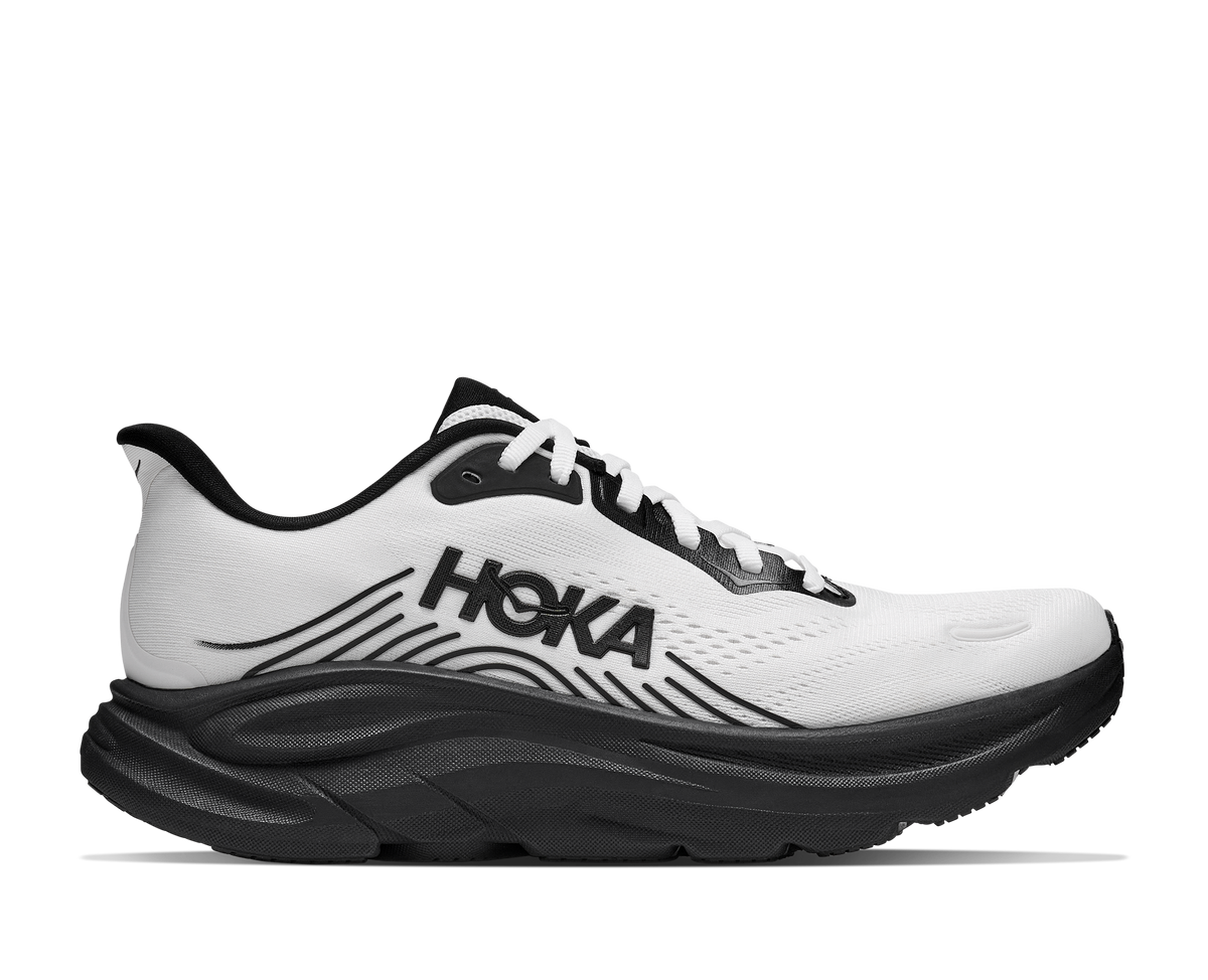 HOKA Clifton 11 Hombre White / Black — vista lateral