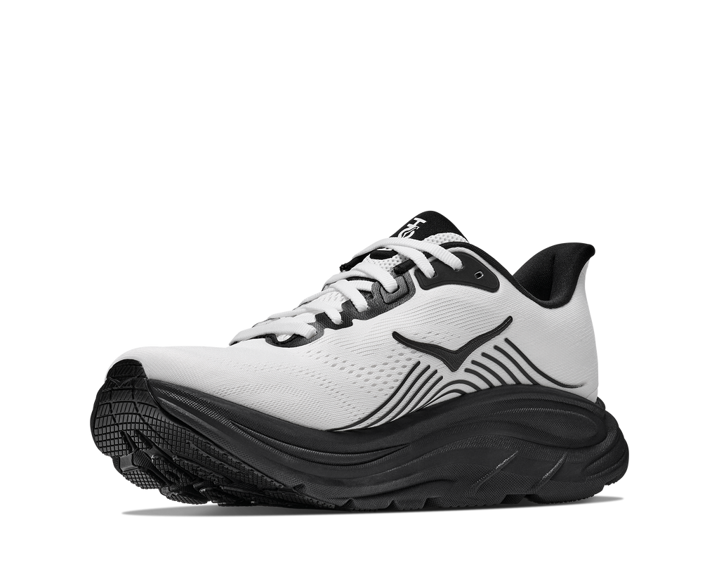 HOKA Clifton 11 Hombre White / Black — vista frontal
