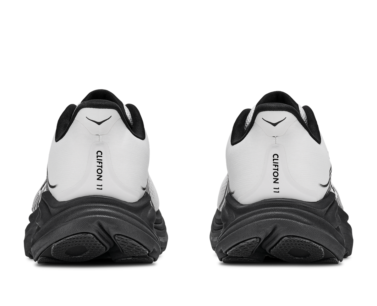 HOKA Clifton 11 Hombre White / Black — vista superior