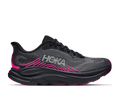 HOKA Clifton 11 Mujer Black / Neon Dragonfruit — vista lateral