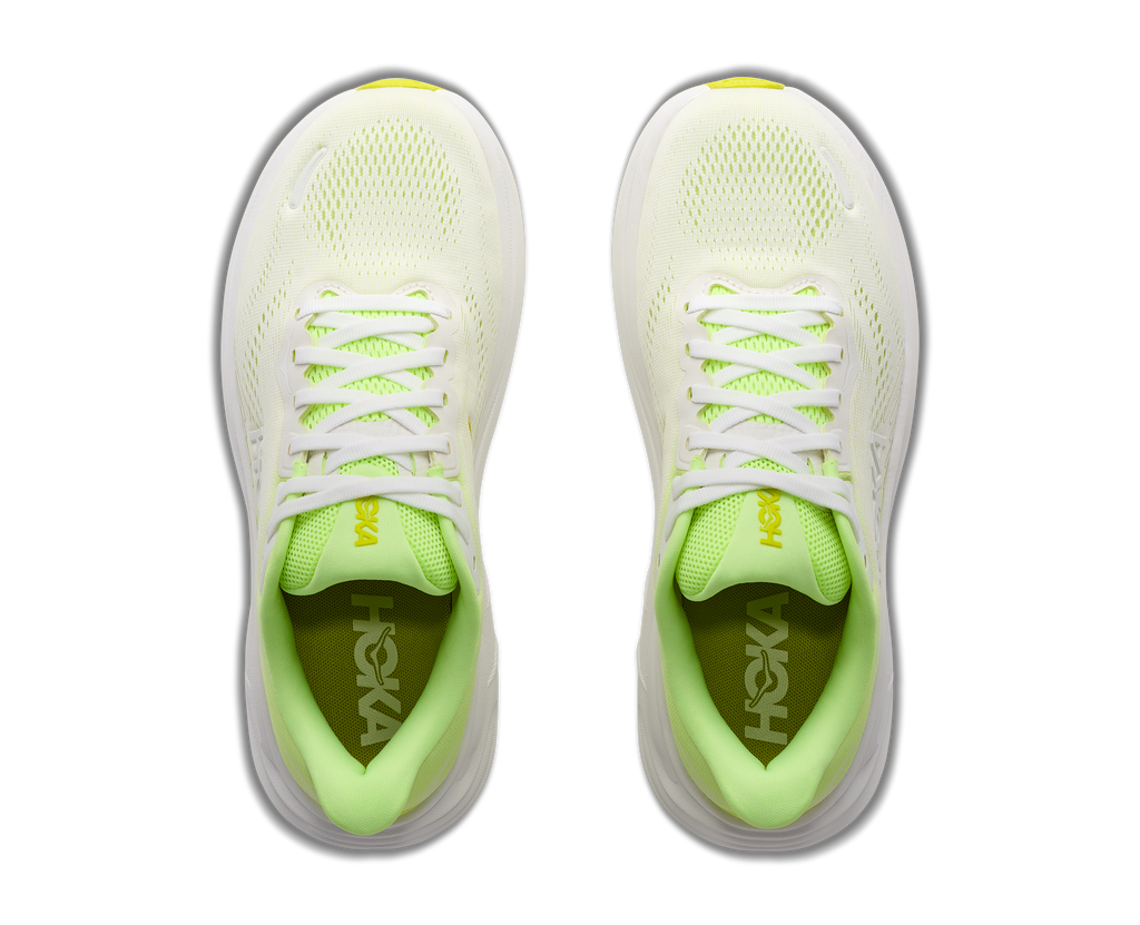 HOKA Clifton 11 Mujer Neon Yuzu / Frost — vista medial