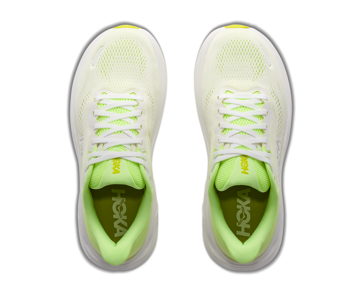 HOKA Clifton 11 Mujer Neon Yuzu / Frost — vista medial