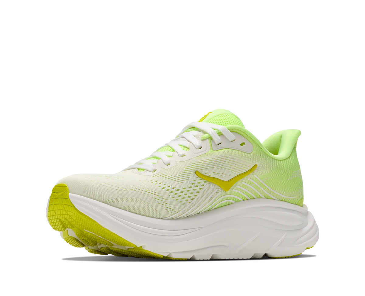 HOKA Clifton 11 Mujer Neon Yuzu / Frost — vista frontal