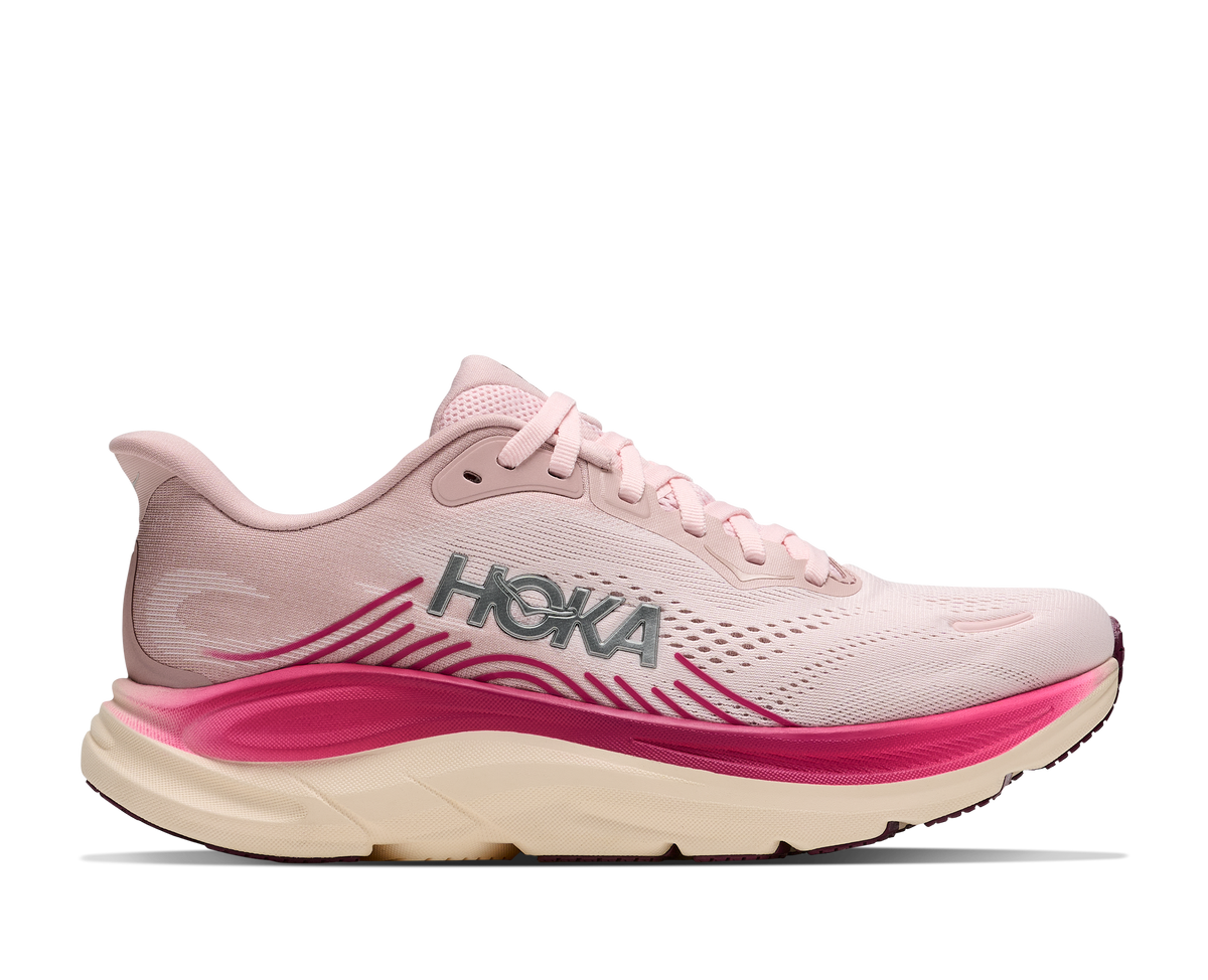 HOKA Clifton 11 Mujer Pink Opal / Alabaster — vista lateral