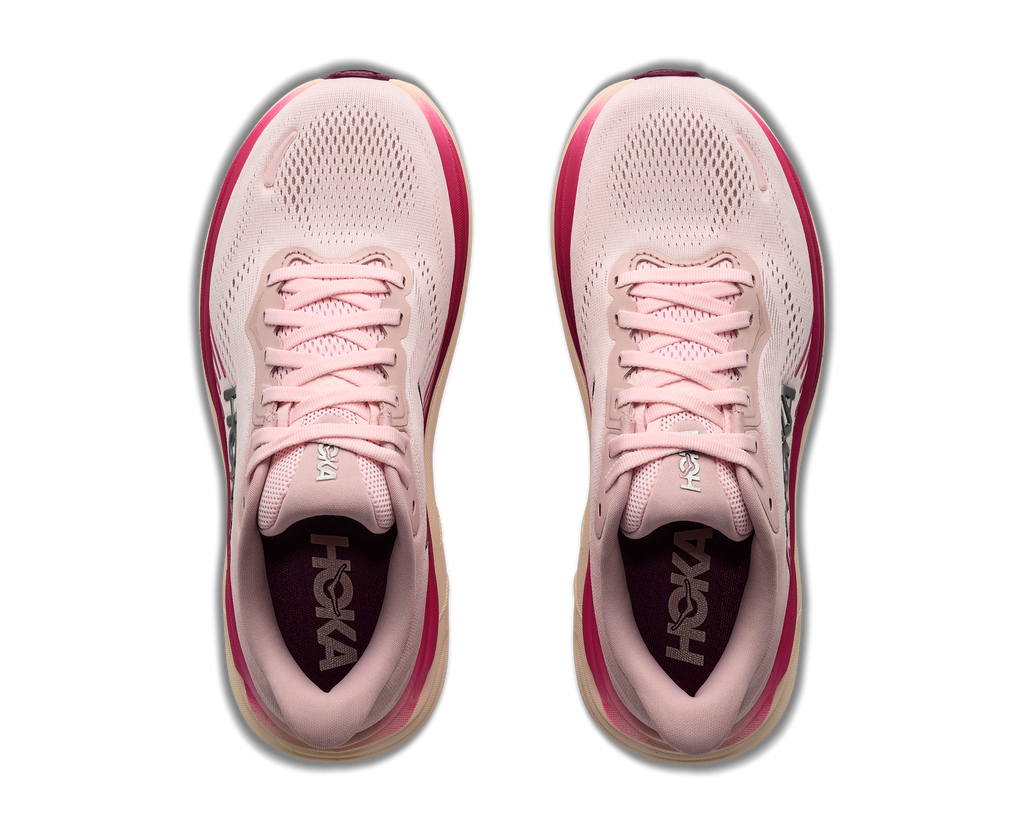 HOKA Clifton 11 Mujer Pink Opal / Alabaster — vista medial