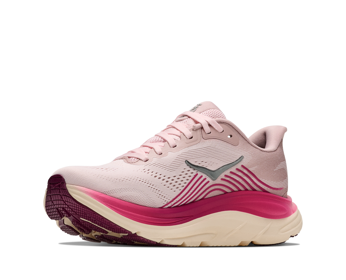 HOKA Clifton 11 Mujer Pink Opal / Alabaster — vista frontal