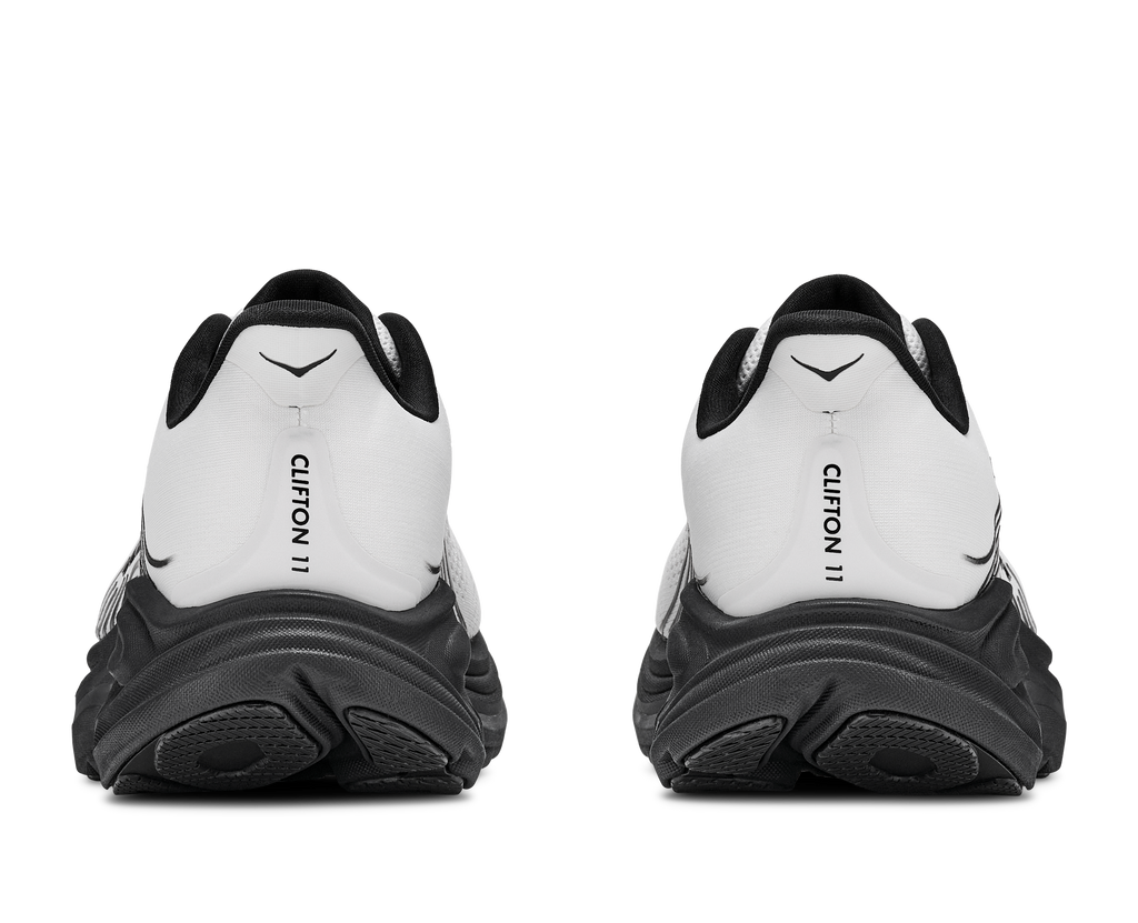 HOKA Clifton 11 Mujer White / Black — vista superior