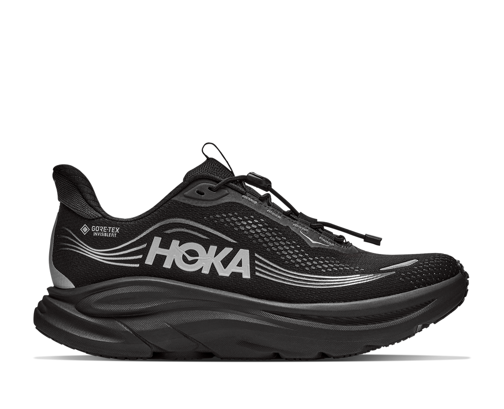 HOKA Clifton 11 GTX Hombre Black / Black — vista lateral
