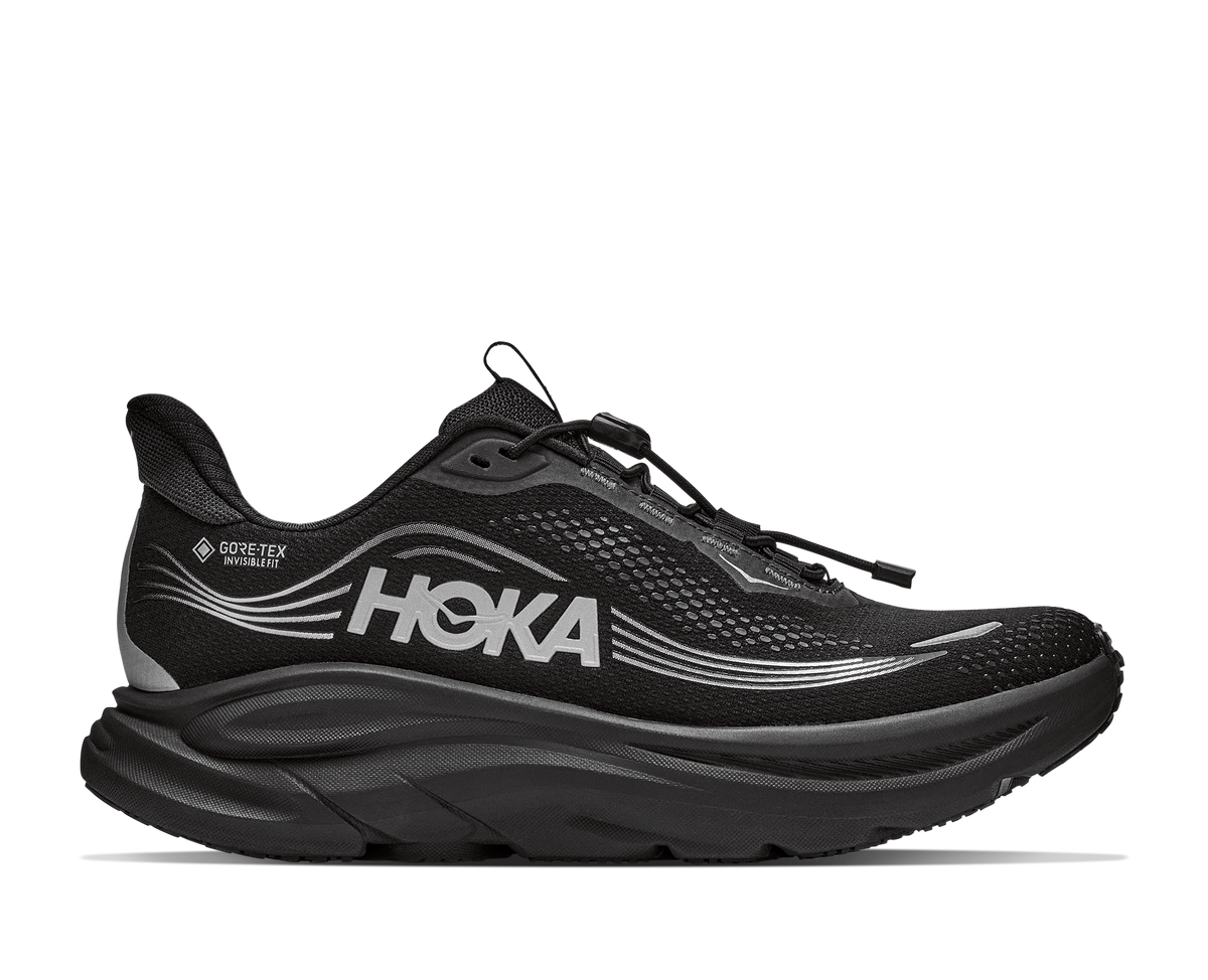 HOKA Clifton 11 GTX Hombre Black / Black — vista lateral
