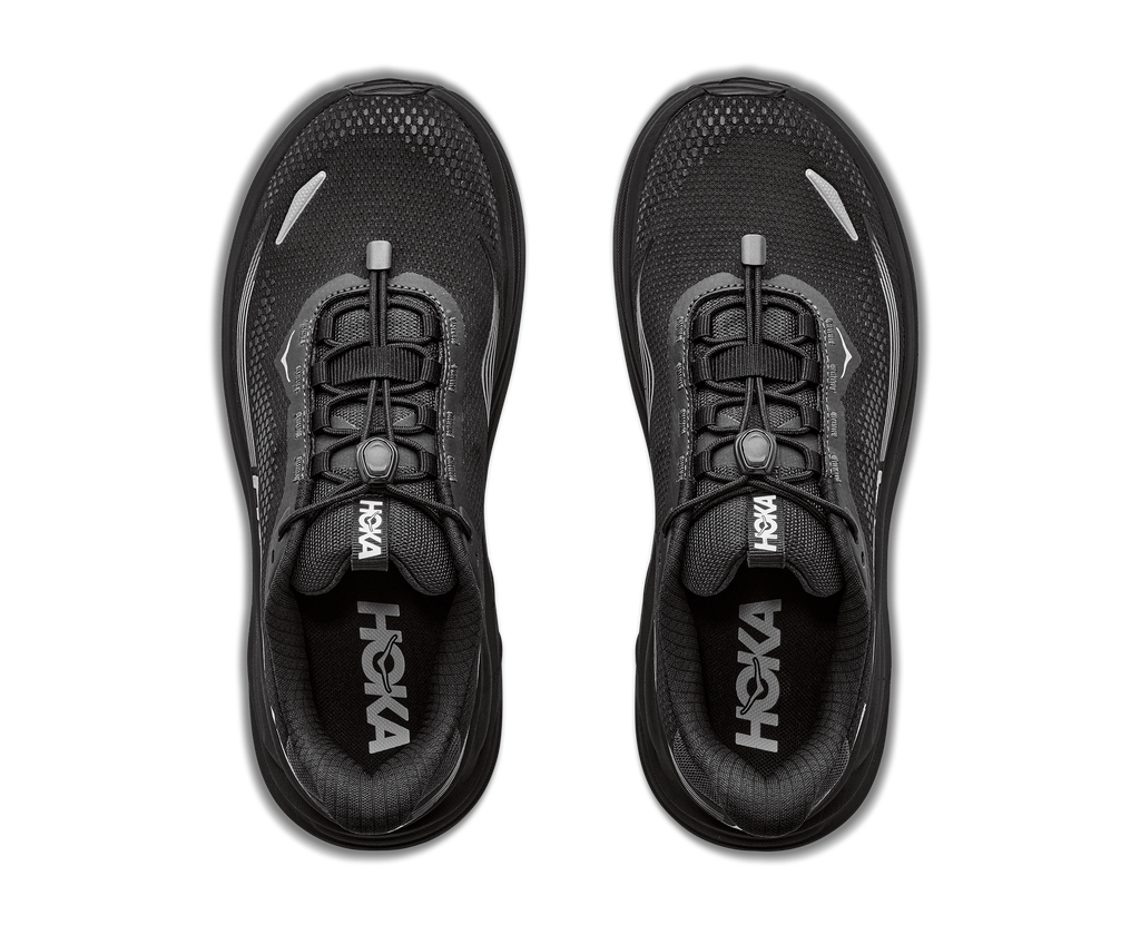 HOKA Clifton 11 GTX Hombre Black / Black — vista medial