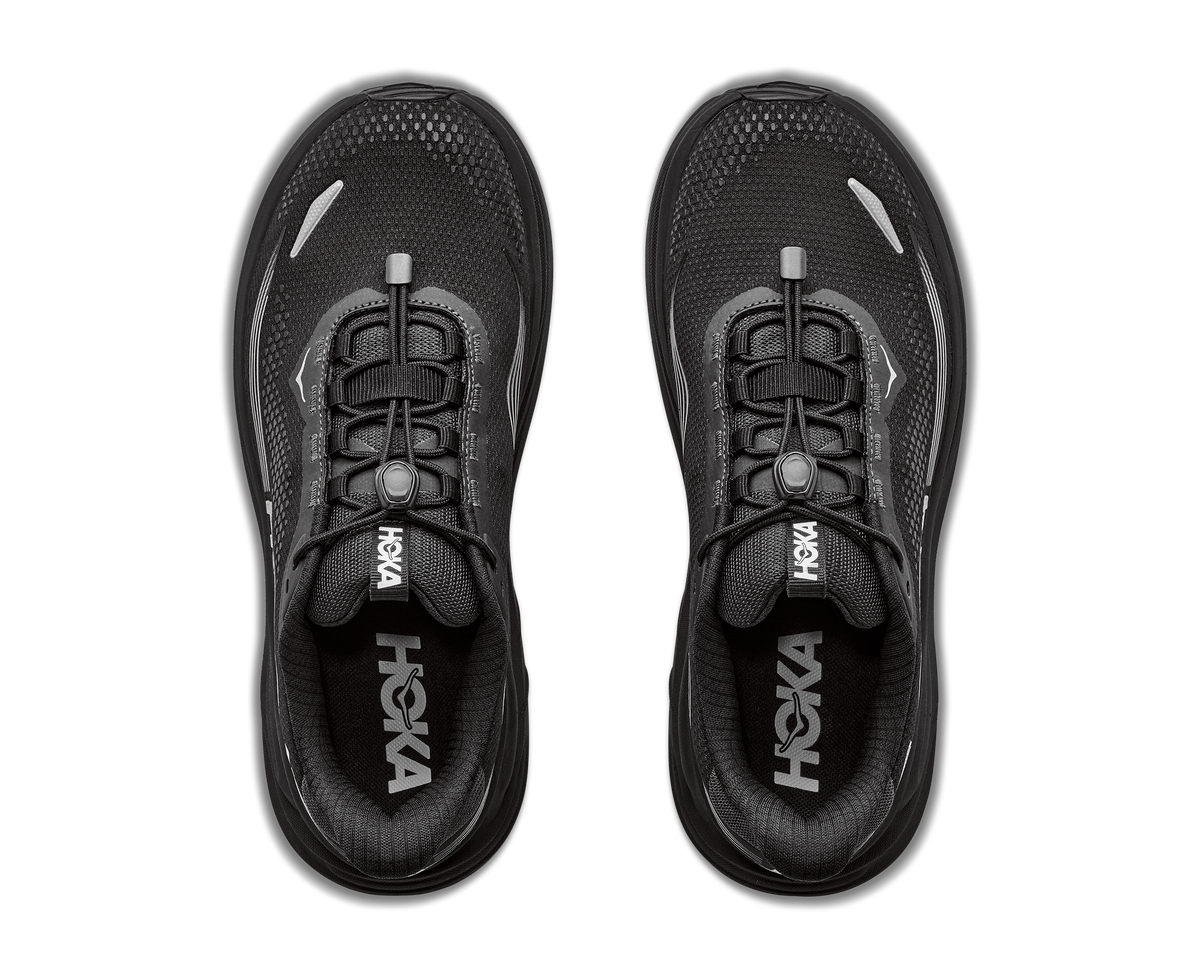 HOKA Clifton 11 GTX Hombre Black / Black — vista medial