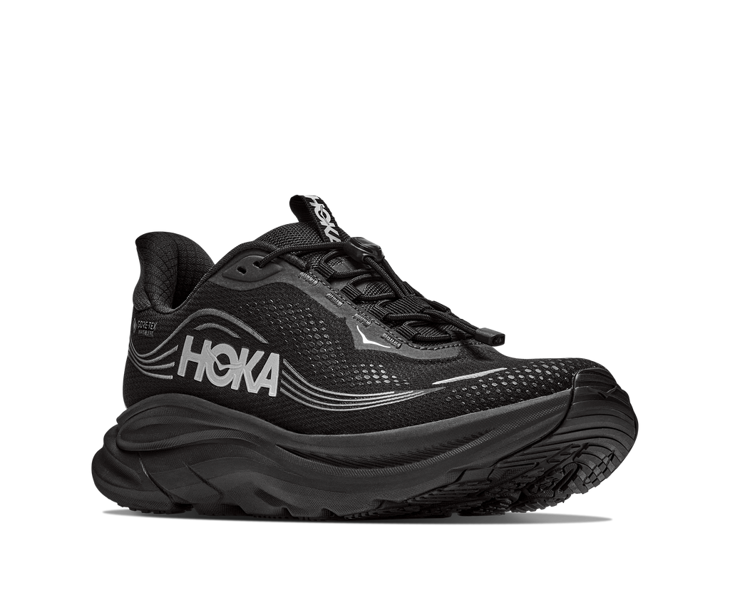HOKA Clifton 11 GTX Hombre Black / Black — vista trasera