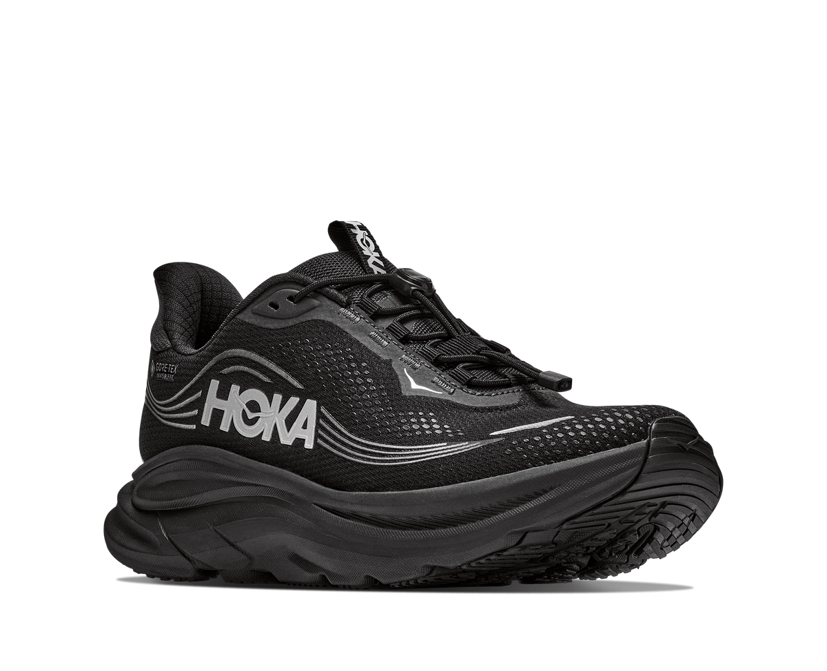 HOKA Clifton 11 GTX Hombre Black / Black — vista trasera