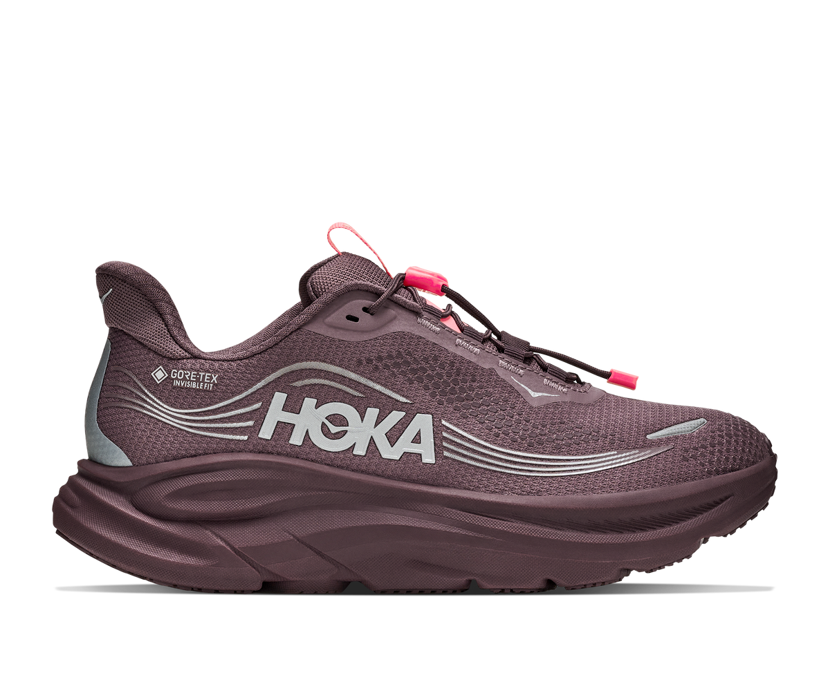 HOKA Clifton 11 GTX Mujer Smoky Quartz / Deep Mauve — vista lateral