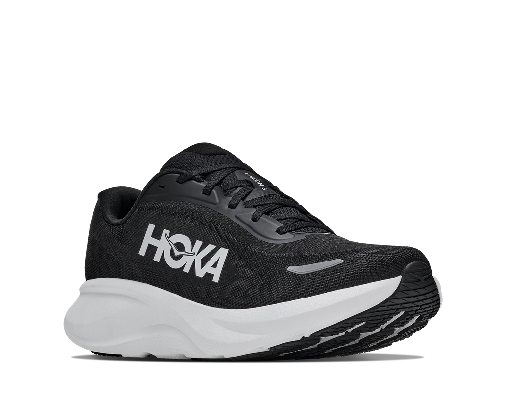 HOKA Rincon 5 Hombre Black / White — vista trasera