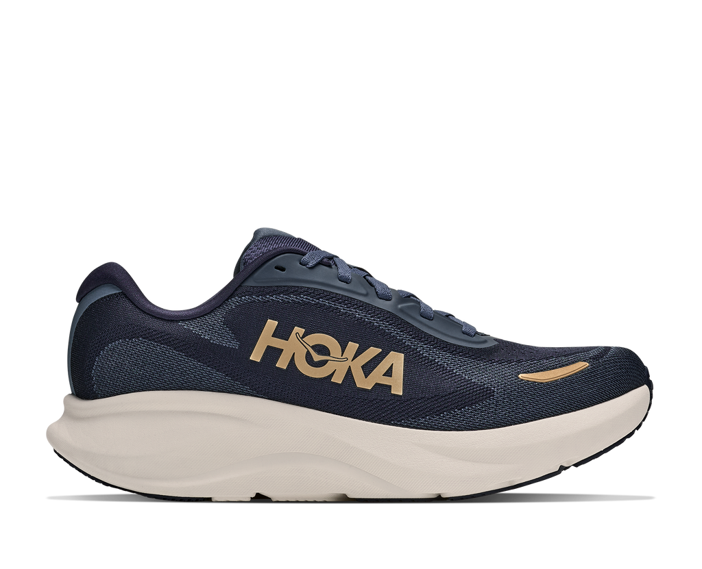 HOKA Rincon 5 Hombre Faded Navy / Gold — vista lateral