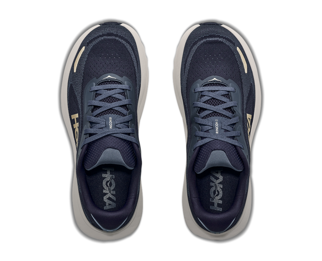 HOKA Rincon 5 Hombre Faded Navy / Gold — vista medial