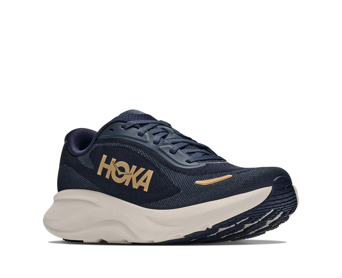 HOKA Rincon 5 Hombre Faded Navy / Gold — vista trasera