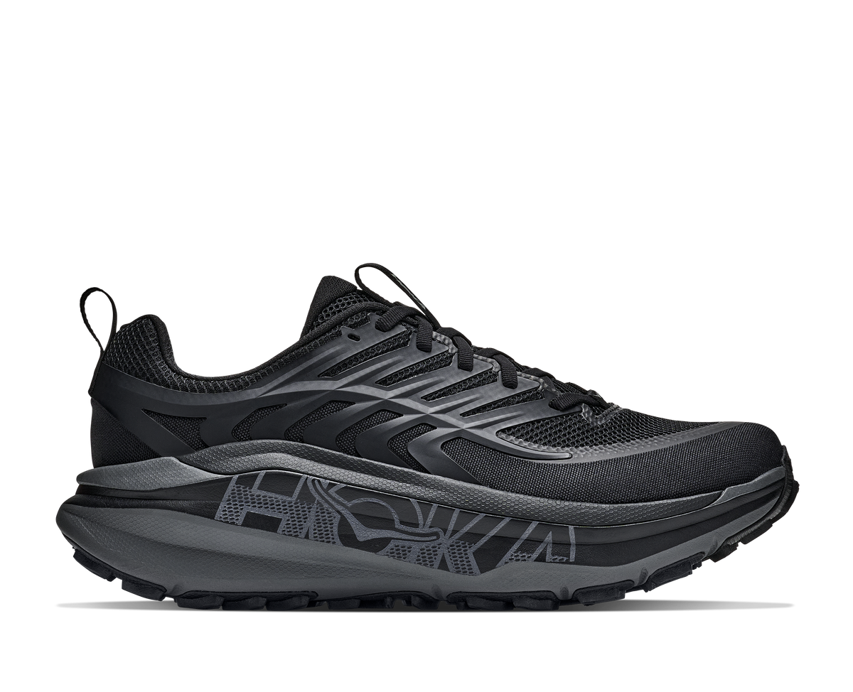 HOKA Stinson 8 Hombre Black / Outer Orbit — vista lateral