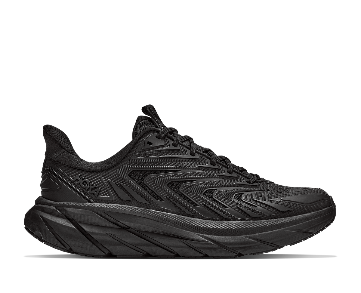 HOKA Clifton UTL Hombre Black / Black — vista lateral