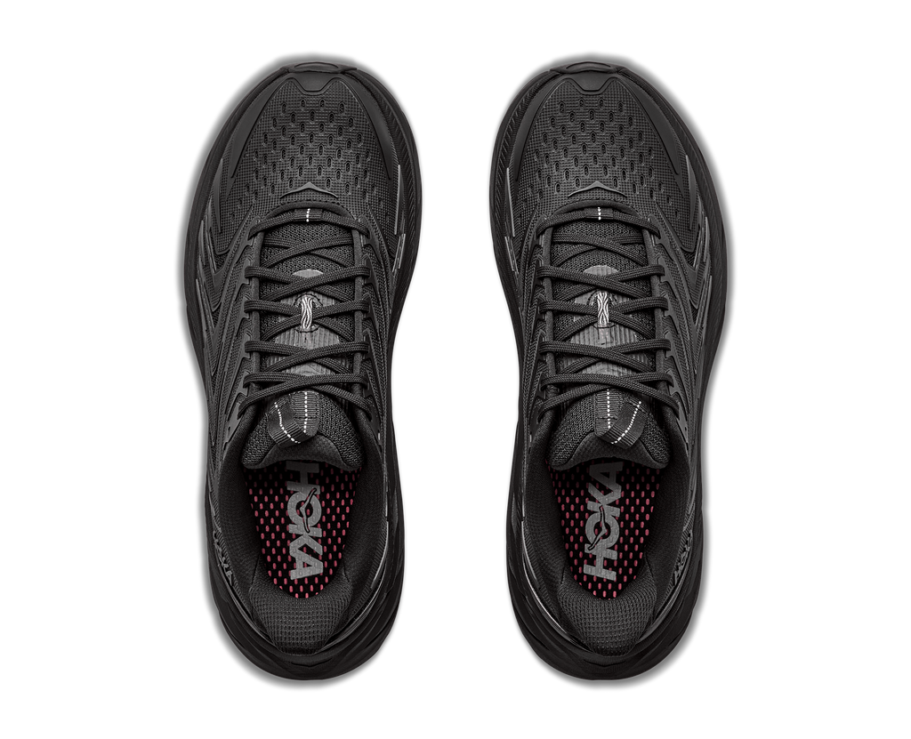 HOKA Clifton UTL Hombre Black / Black — vista medial