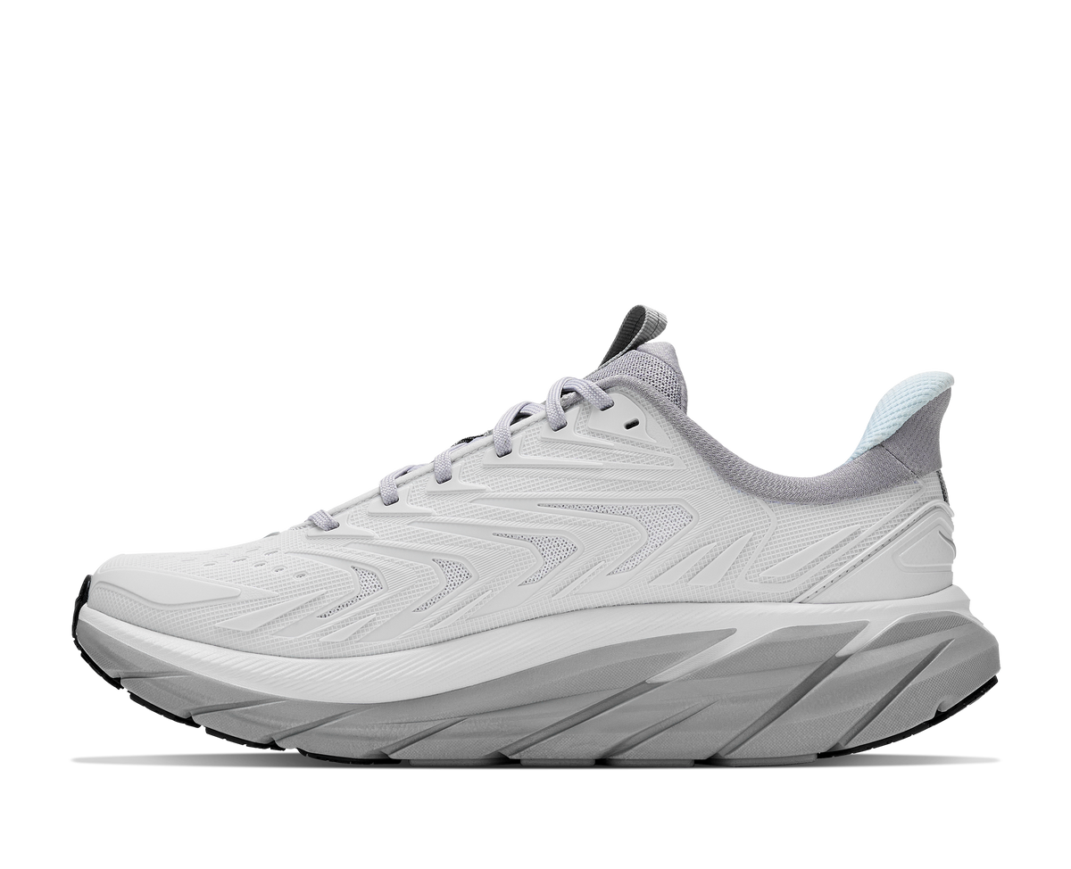 HOKA Clifton UTL Hombre Cosmic Grey / Stellar Grey — detalle
