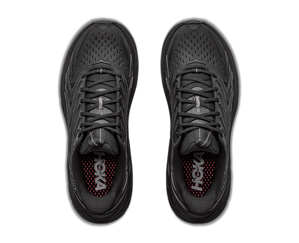 HOKA Clifton UTL Mujer Black / Black — vista medial