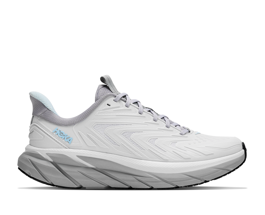 HOKA Clifton UTL Mujer Cosmic Grey / Stellar Grey — vista lateral