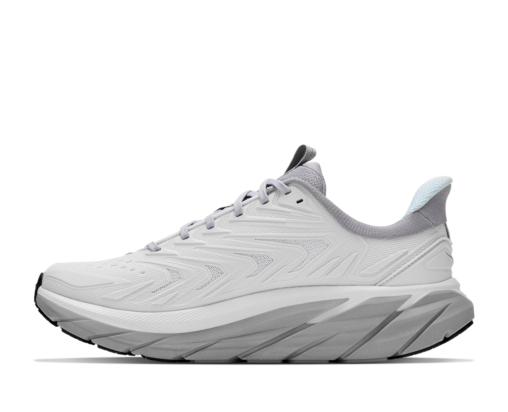 HOKA Clifton UTL Mujer Cosmic Grey / Stellar Grey — detalle