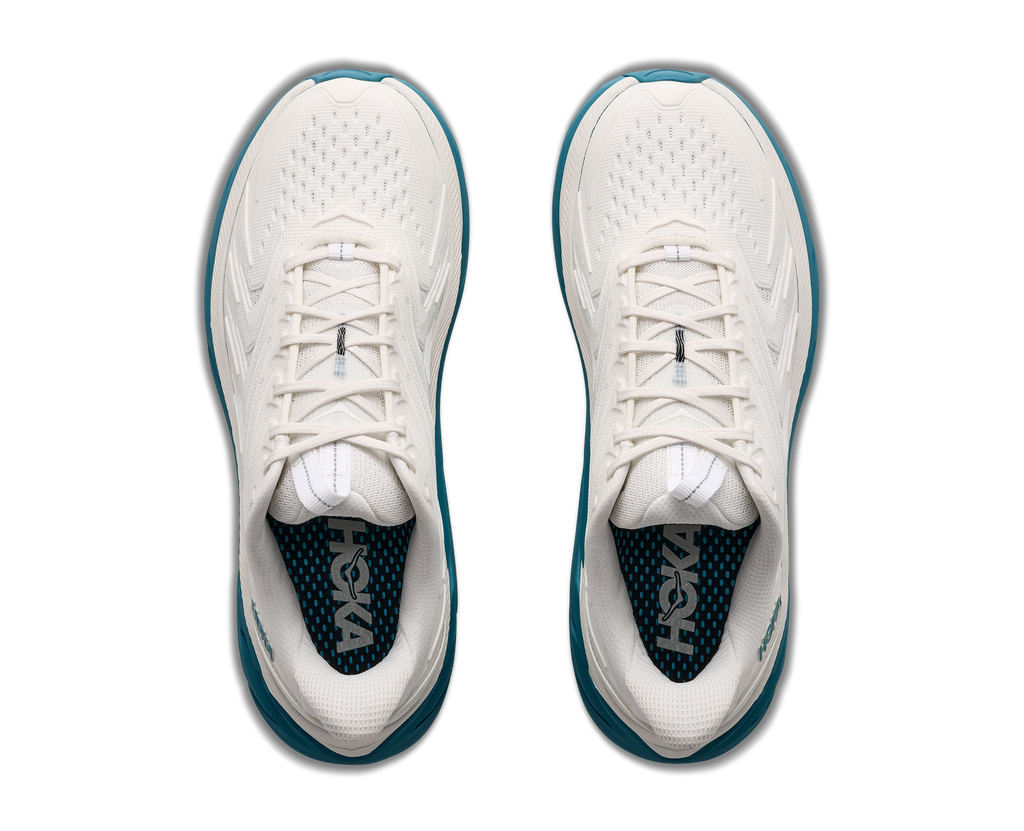 HOKA Clifton UTL Mujer Frost / Aurora Aqua — vista medial