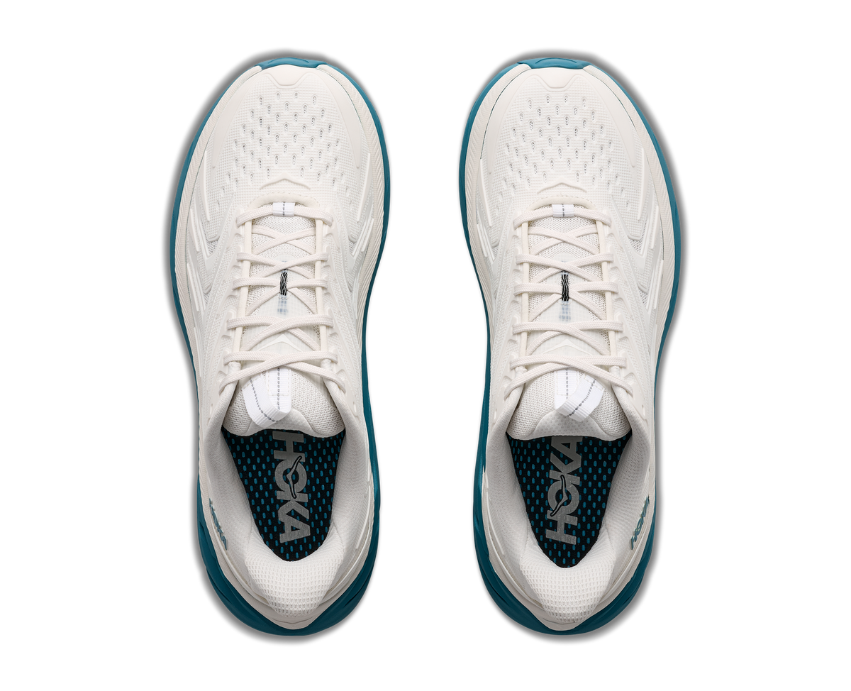 HOKA Clifton UTL Mujer Frost / Aurora Aqua — vista medial