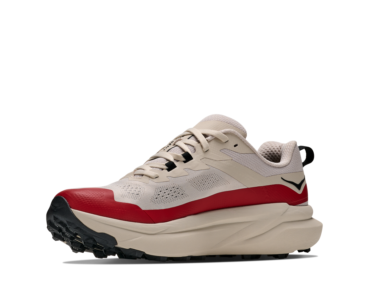 HOKA Torrent 5 Hombre River Rock Grey / Red Agate — vista frontal